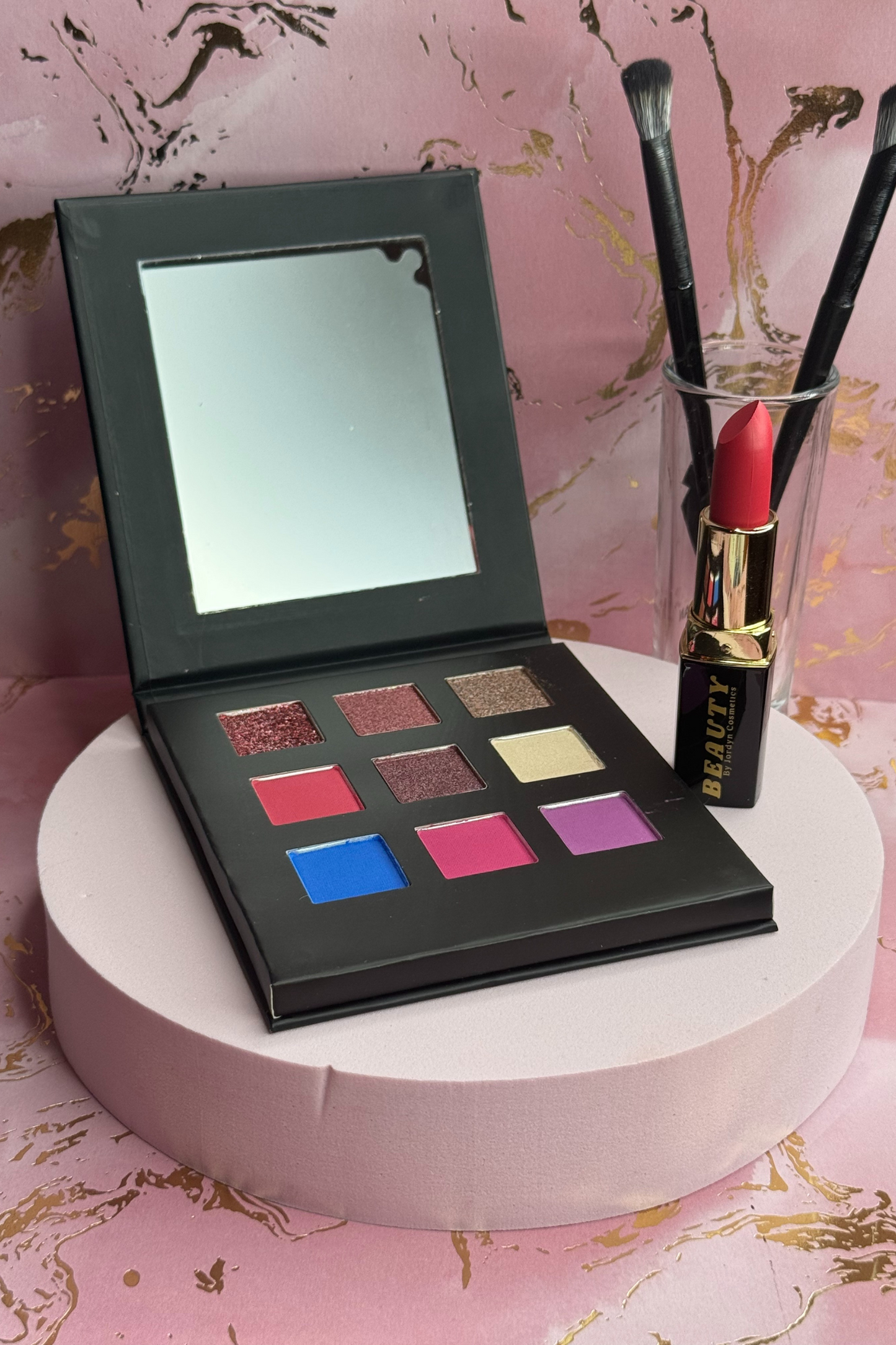 Velvet Rush Eyeshadow Palette w/ "Ruby Kisses" Lipstick Set